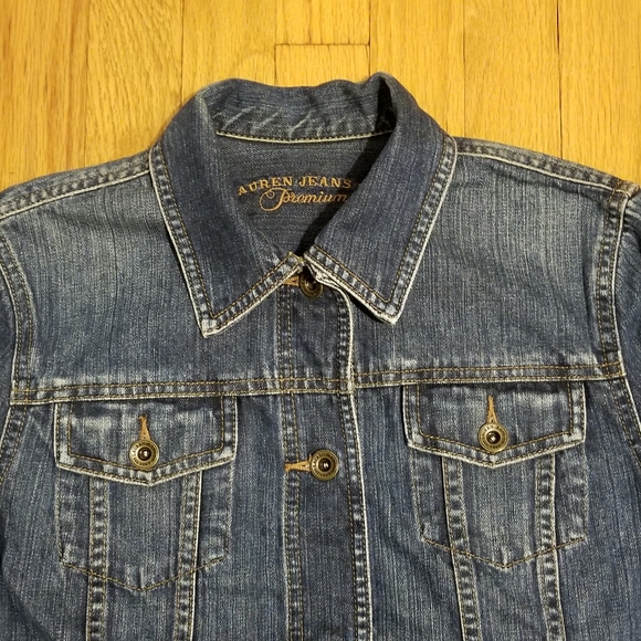 Ralph Lauren Jeans Co. Premium Medium Wash Denim Jean Jacket Wmn's Sz XS X-Small - Picture 4 of 12
